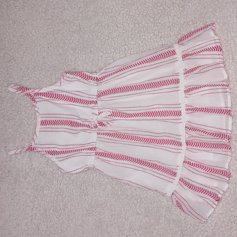 Crazy 8 Toddler Girl Stripe Summer Sleeveless Dress Size 3T 100% Cotton